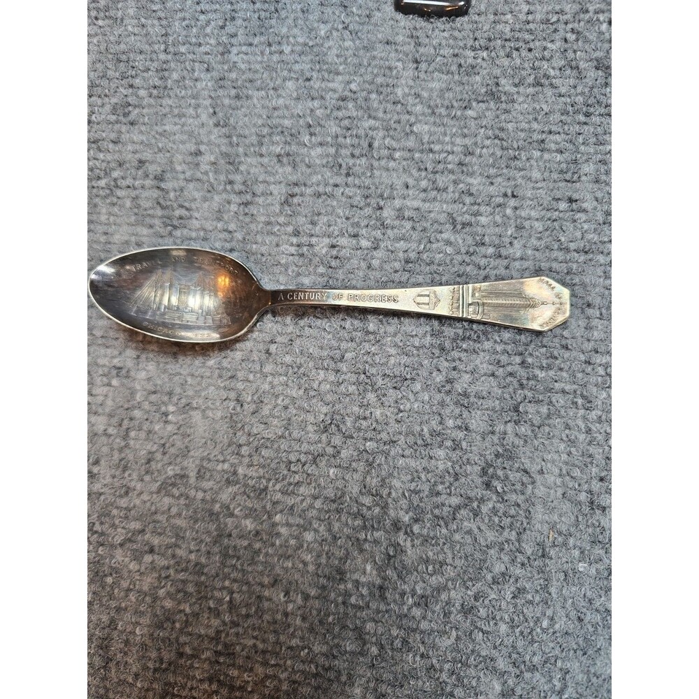 Vtg 1933 Chicago A Century of Progress Silver Plate Spoon